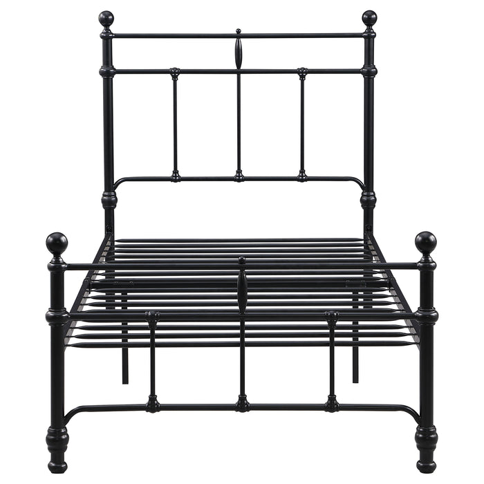 Novak 48-inch Metal Twin Open Frame Bed Matte Black