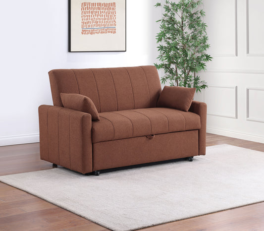 Portland Boucle Upholstered Sleeper Sofa Bed Copper