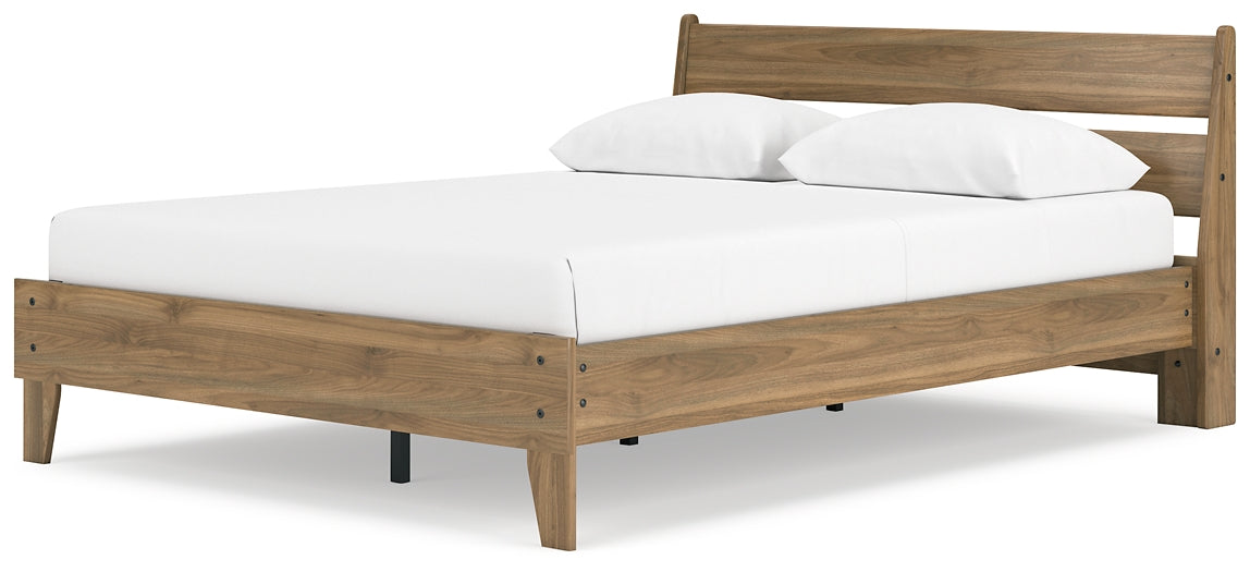 Deanlow Queen Platform Panel Bed with Dresser and Nightstand