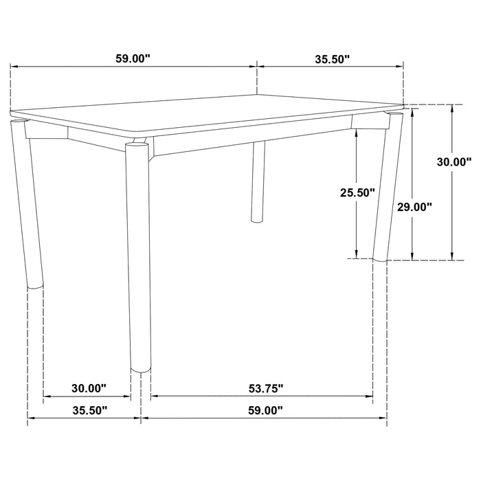 Parkridge 7-piece 59-inch Wood Dining Set White Washed