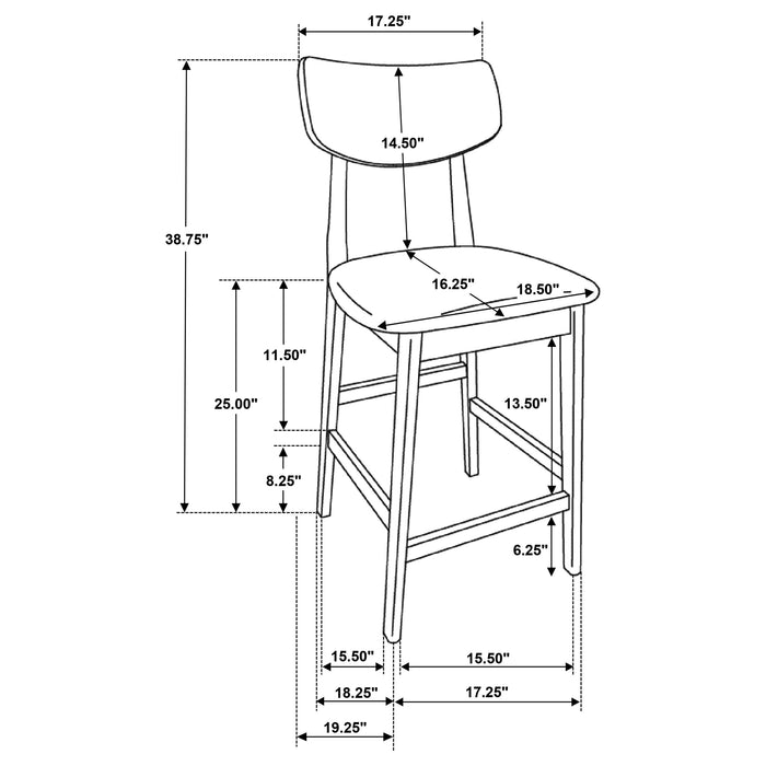 Robbie 5-piece 47-inch Counter Height Dining Set Walnut