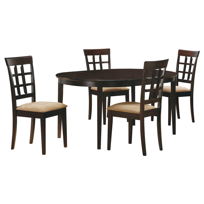 Gabriel 5-piece Extension Leaf Dining Table Set Cappuccino