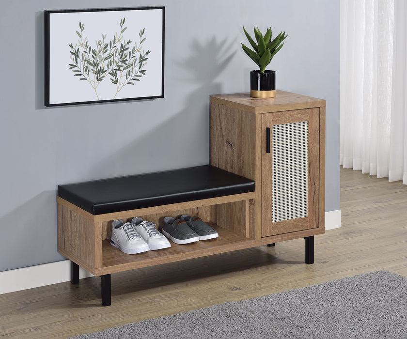 Teller 1-door Entryway Shoe Storage Cabinet Natural Oak