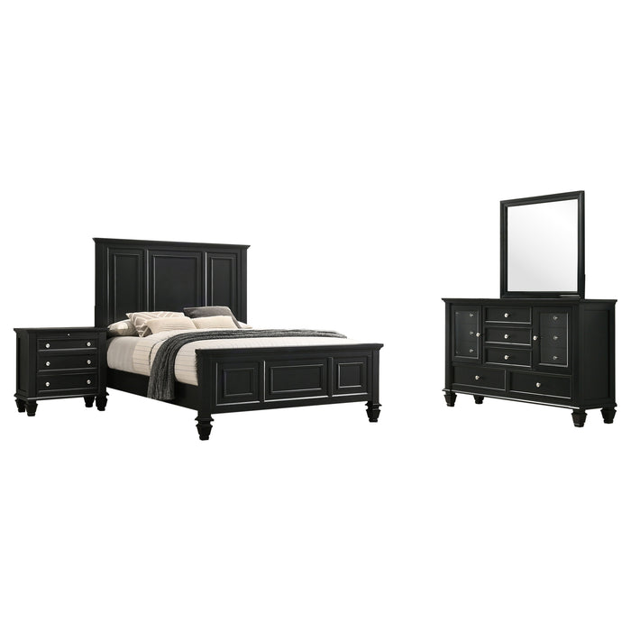 Sandy Beach 4-piece California King Bedroom Set Black