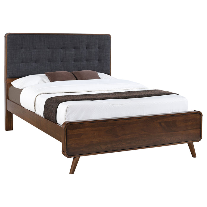 Robyn Wood Full Platform Bed Dark Walnut