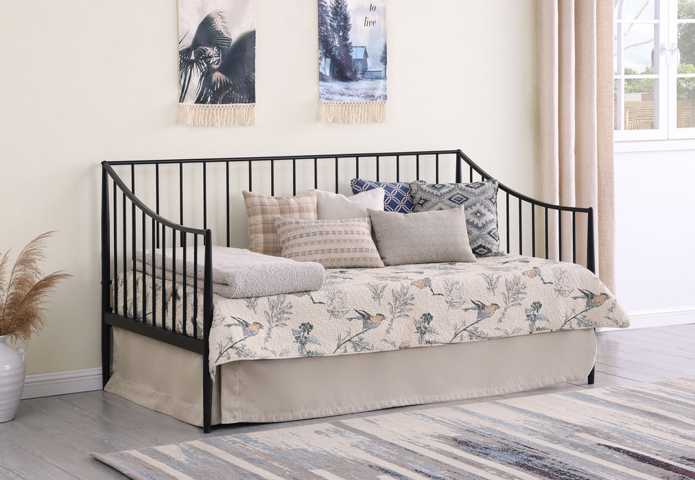 Newbury Metal Twin Daybed Bed Frame Matte Black