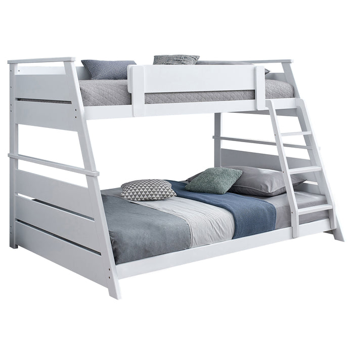 Holden Wood Veneer Twin Over Full Bunk Bed White