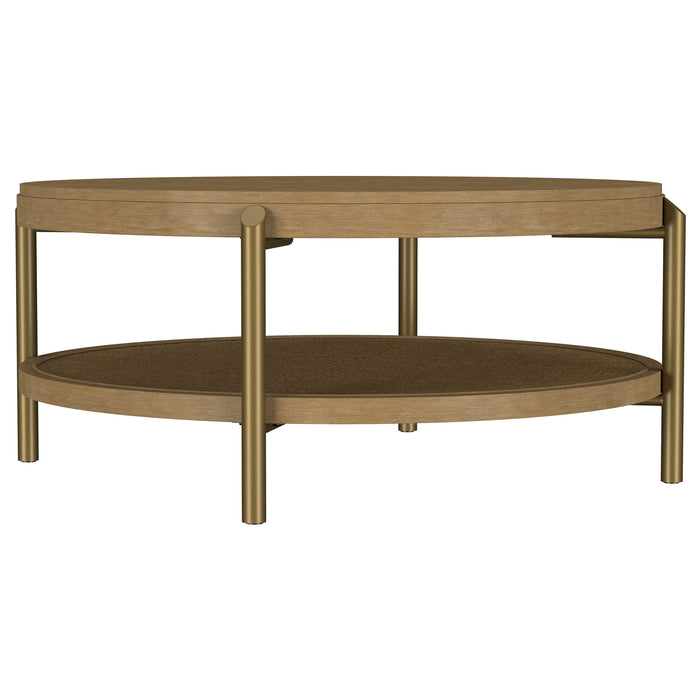 Arini 2-piece Round Coffee and End Table Set Sand Wash