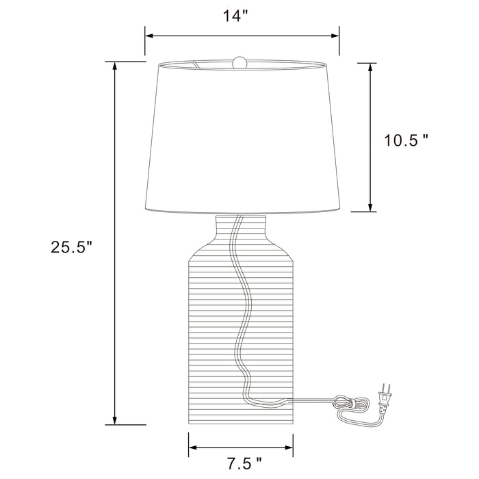 Nairobi Empire Shade Handwoven Rattan Table Lamp Natural