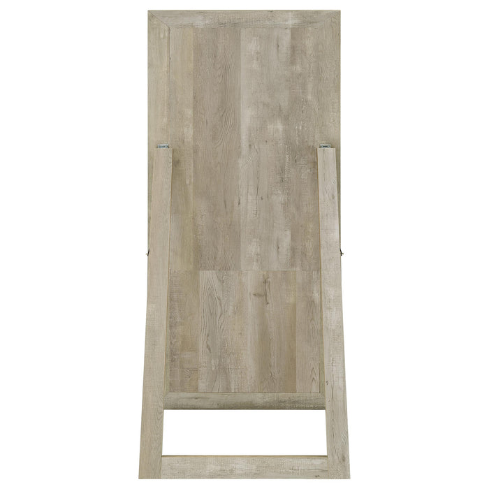 Cadence Tempered Glass Full Length Standing Mirror Grey Washed Oak